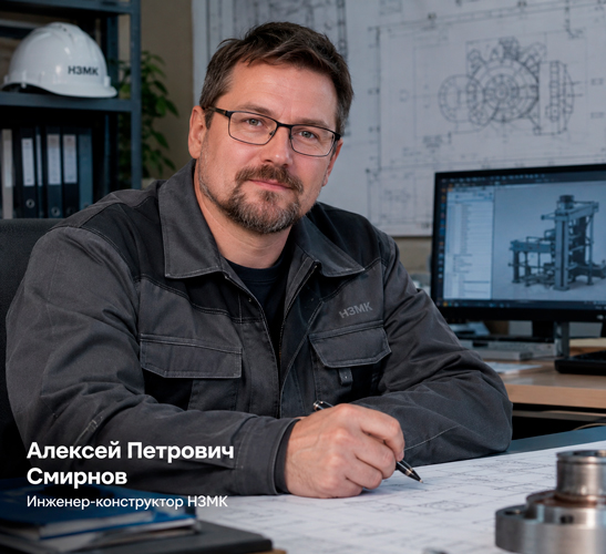 Инженер-конструктор НЗМК на производстве